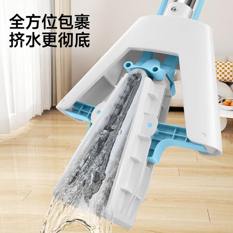 五月花海绵拖把28cm2棉头家用一拖净免手洗胶棉吸水拖布拖地墩布