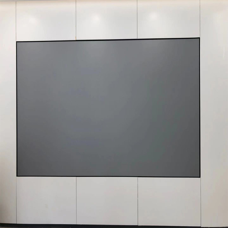 华视 HS-1123 幕布黑晶长焦抗光画框幕150寸 16:9