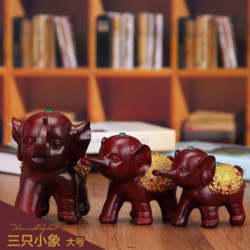 美帮汇三只小象大象摆件欧式创意家居室内家装饰品电视柜酒柜酒架房间高清大图