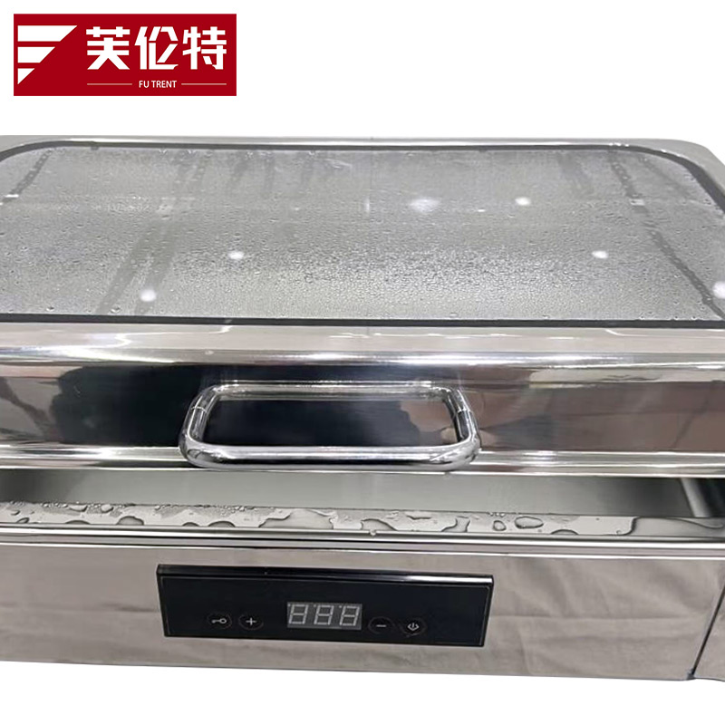 芙伦特 厨房保温售饭机保温餐炉 正方形液压餐炉不锈钢透视窗口数显温控正方形液压餐炉FLT-GT-JSWBFLZ-6高清大图