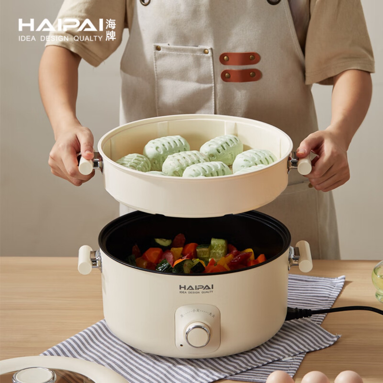 海牌(HAIPAI)5L容量家用多功能电火锅HP-D501C高清大图