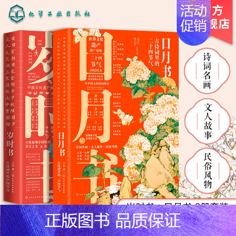 【正版】岁时书 古诗词里的中国节日 日月书 2册 古诗词里的二十四节气 王臣 中国传统文化遗产推广读物文人故事民俗古典诗