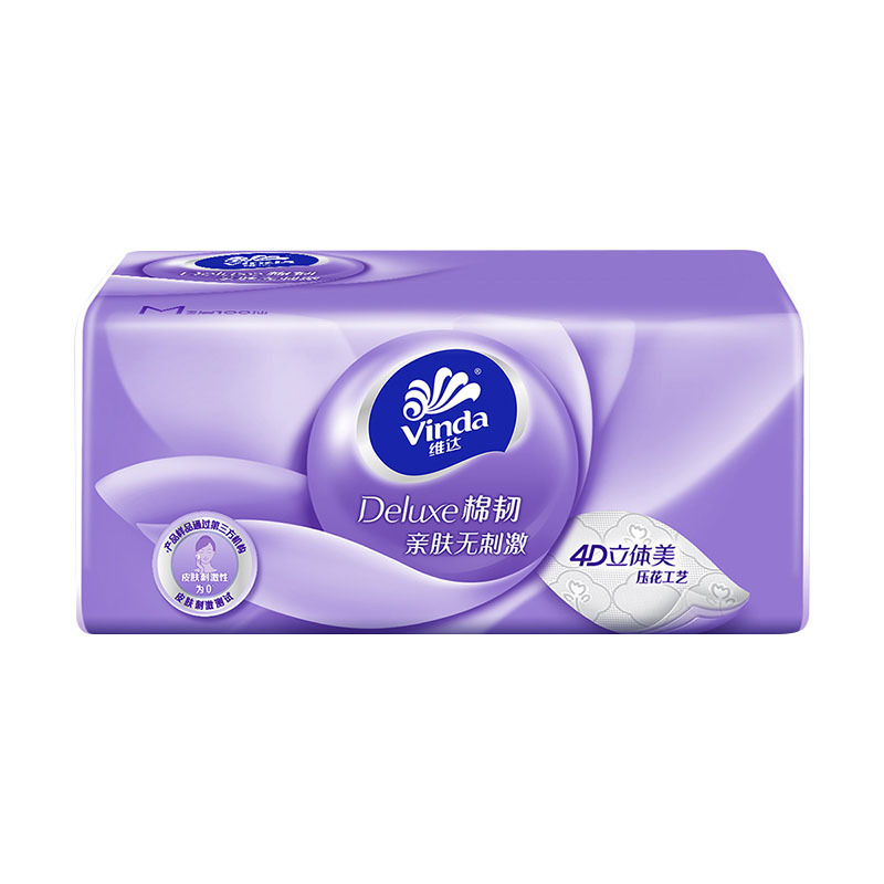 维达(Vinda) 维达立体美抽纸3层100抽家用餐巾纸卫生纸面巾纸大包 整箱高清大图