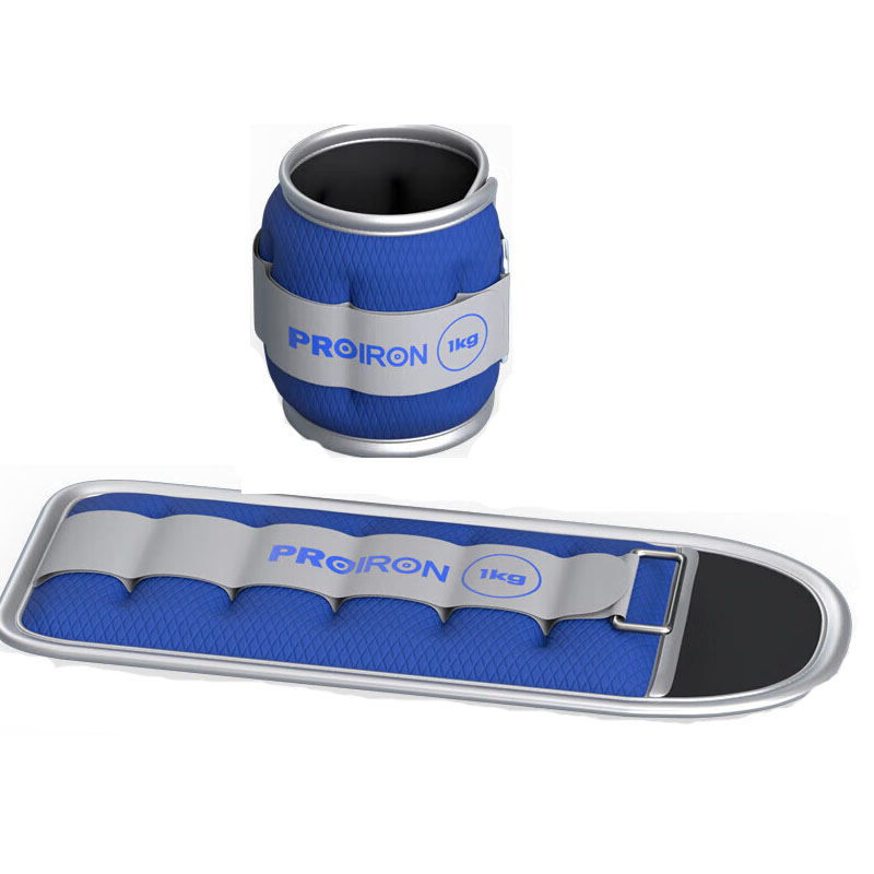 PROIRON普力艾 负重沙袋绑腿跑步训练康复儿童男女手环腿部沙袋 蓝1KG*2