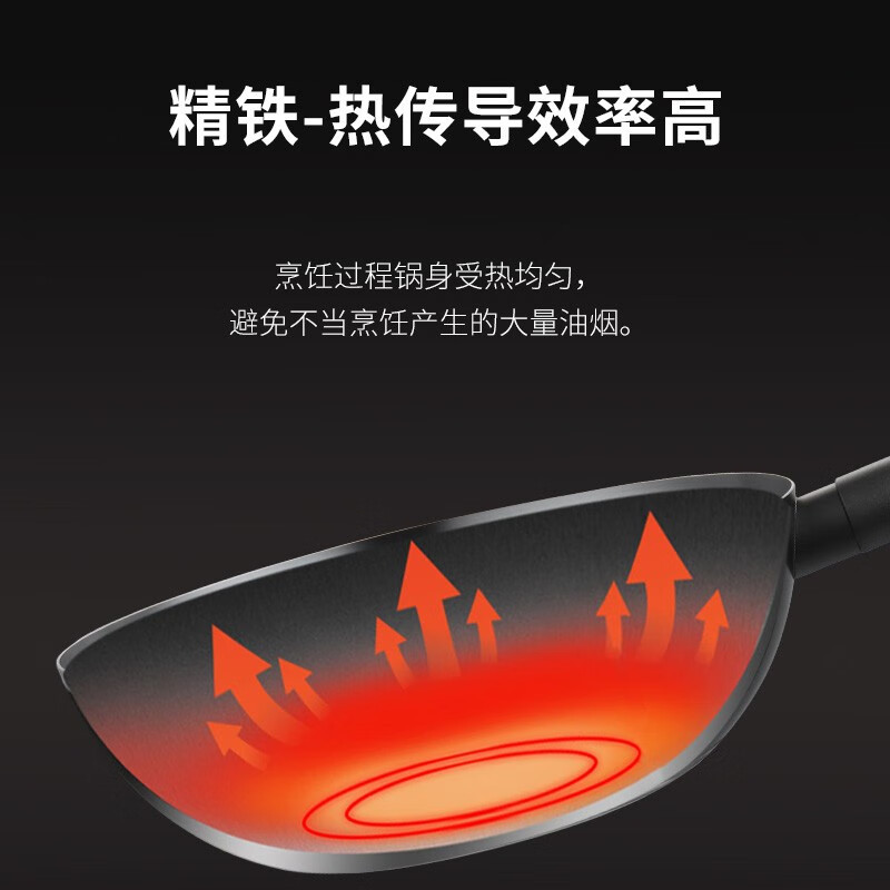 利仁(Liven)多功能锅多用途料理锅御铁真不锈精铁炒锅30cm LPJT-30 4L高清大图