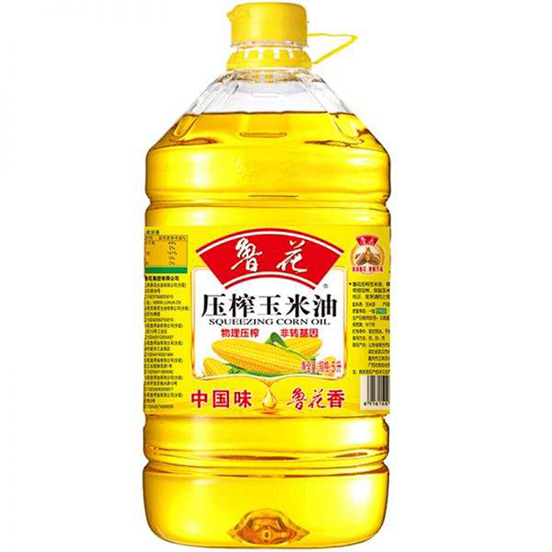 鲁花 非转基因压榨 玉米油 5L
