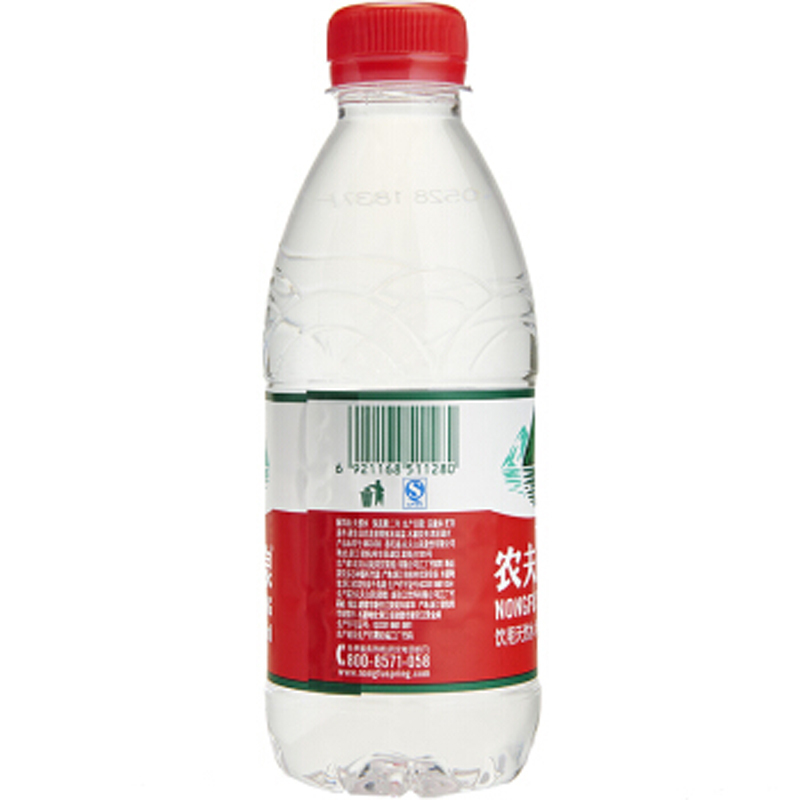 农夫山泉天然饮用水380ml 1*24瓶 整箱装