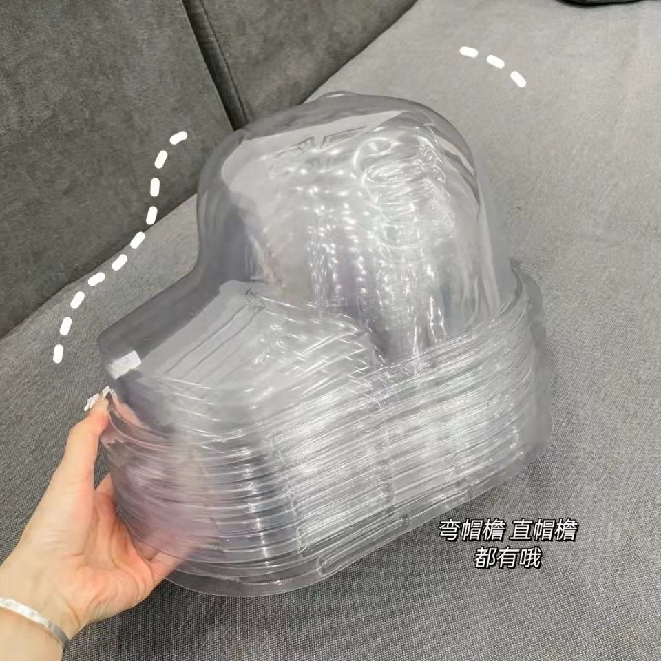 小红书同款棒球帽收纳盒帽子收纳鸭舌帽收纳盒帽撑帽子防尘不变形-弯檐款【帽子收纳盒】不怕落灰了;【2个装】高清大图