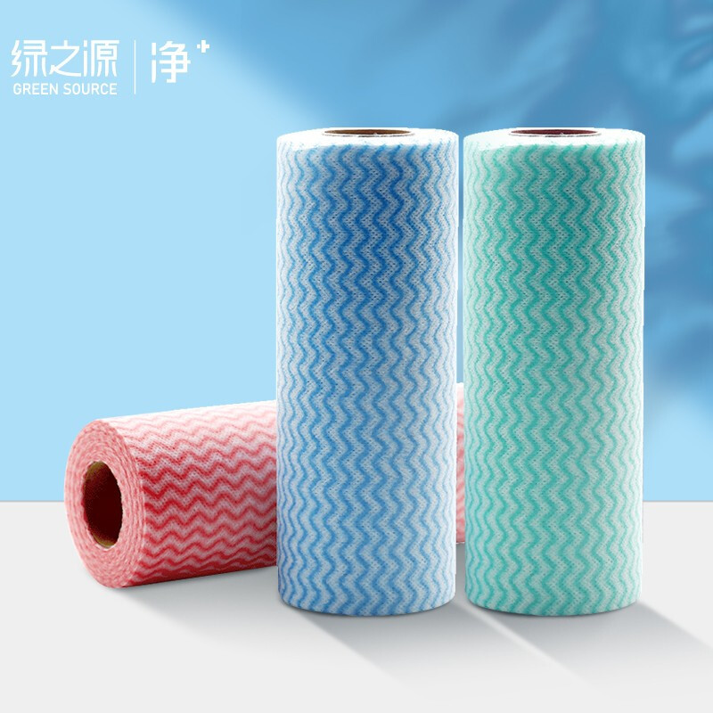 绿之源 懒人木浆抹布*150张 厨房点断式吸油吸水纸干湿两用一次性洗碗布洗碗巾厨房清洁布擦拭纸