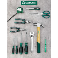 世达(SATA)DY06018 12件套五金工具箱家用套装家庭维修水电工工具包套装 1个