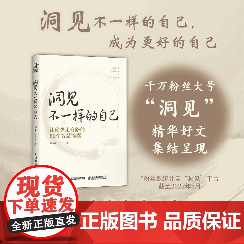 洞见不一样的自己 让你少走弯路的60个智慧锦囊 洞见君 著 成为更好的自己 励志高清大图