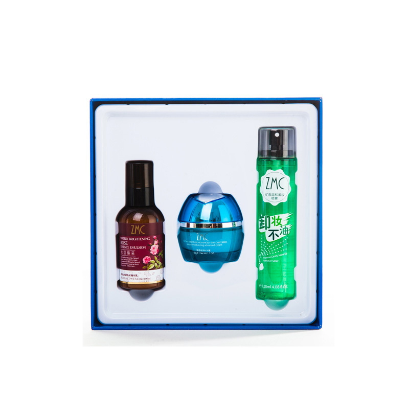 植美村礼盒-瞬透玫瑰水漾礼盒(玫瑰水漾精华乳100ml+瞬透倍润补水霜50g+卸妆喷雾120ml)