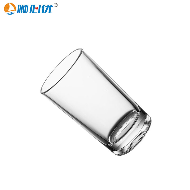 顺心优 加厚直身玻璃杯 餐杯 220ml/个高清大图