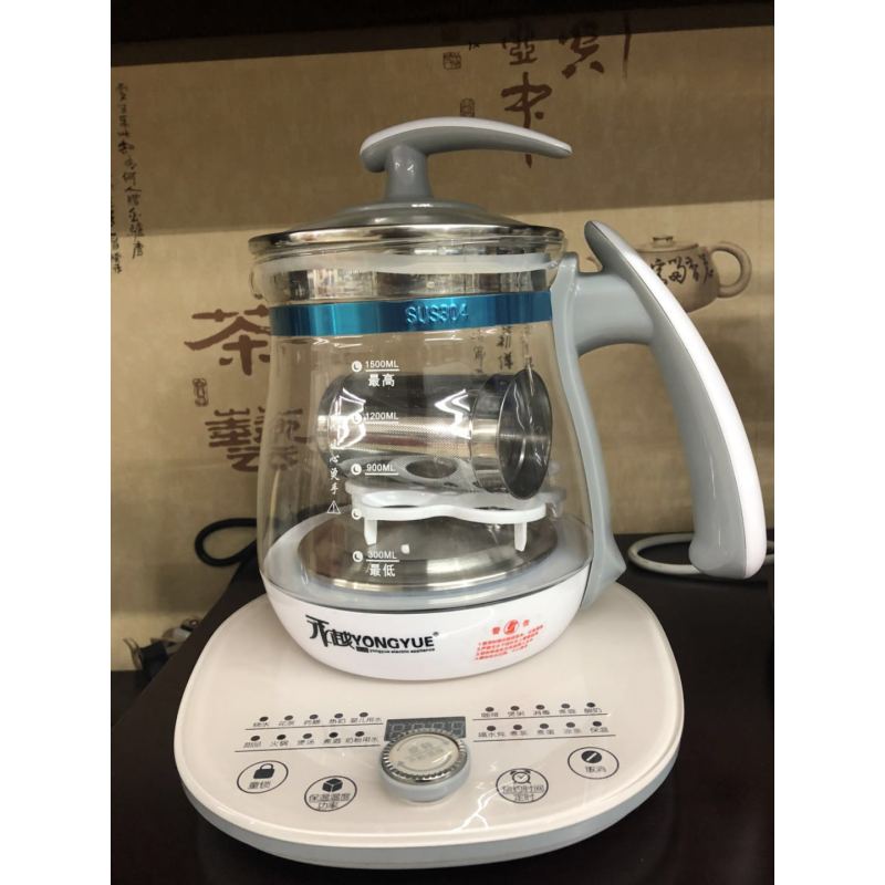永越（YONGYUE） 养生壶全自动加厚玻璃多功能电热烧水壶花茶壶煮茶XH-801D