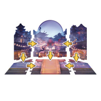 启蒙Keeppley阴阳师百鬼夜行建筑模型积木拼装小颗粒盲盒手办周边