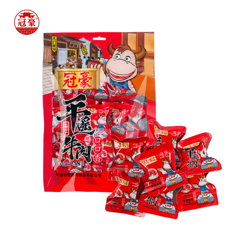 平遥牛肉口口香258gX4袋原味一口香真空小包装休闲健身高清大图