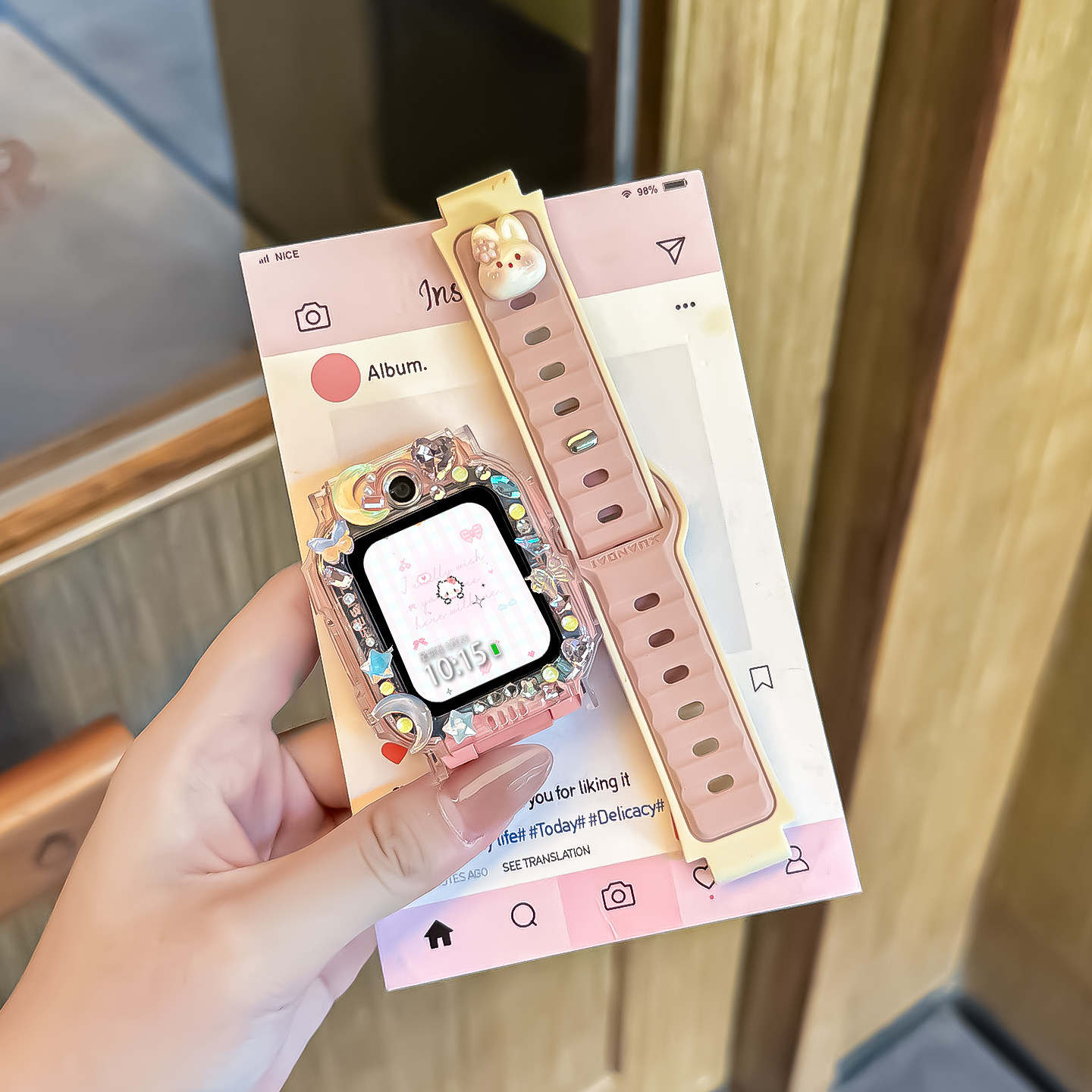 适用小天才电话手表表带Z10/Z9可爱挂脖Z11新款Z8Z7S保护套3139B 公主 9