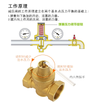 如华福禄4分家用自来水减压阀热水器净水器稳压阀活接内外丝减压阀可调式