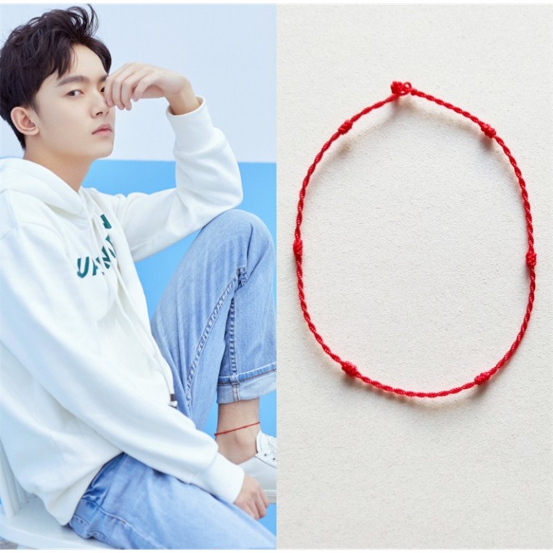 chunmi李明德同款脚绳红绳脚链 人不彪悍枉少年男女手链情侣艺林diy