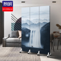 黎明中式屏风隔断可移动三联可推拉办公室遮挡折屏1200*1800mm