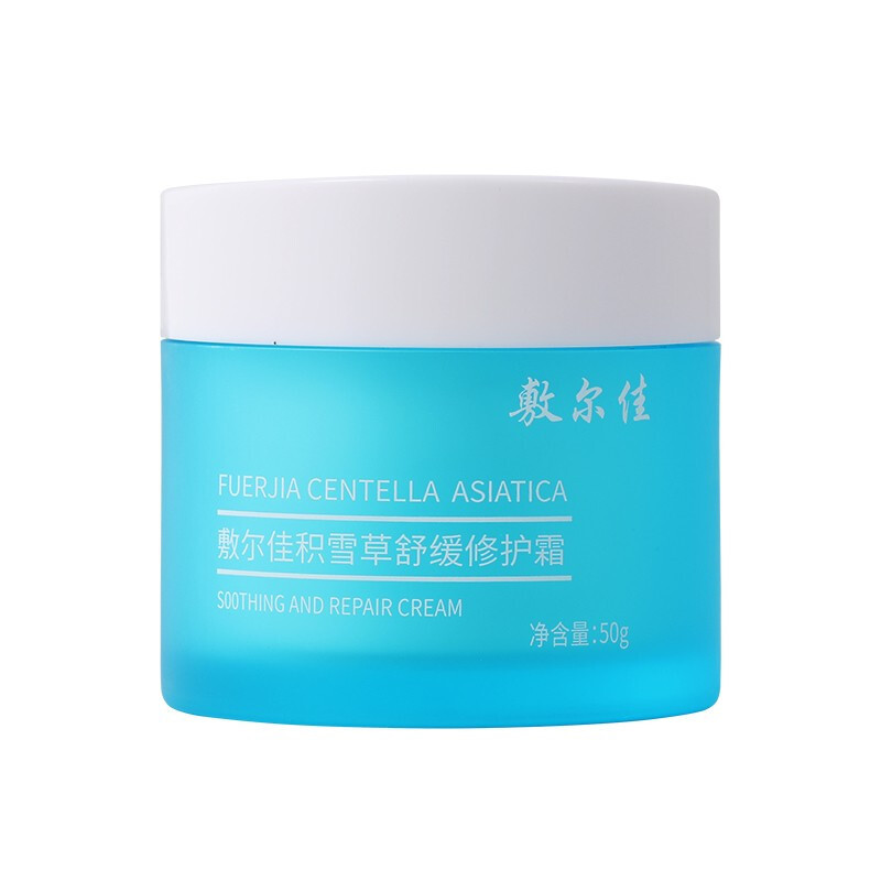 敷尔佳 补水保湿滋润泛红敏感肌积雪草舒缓修护霜50g高清大图