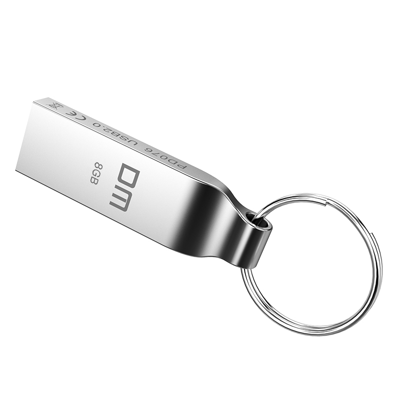 大迈(DM)USB2.0高速u盘8GB/16GB/32GB/64GB手机电脑两用优盘金属旋转车载学生金属[容量16GB]