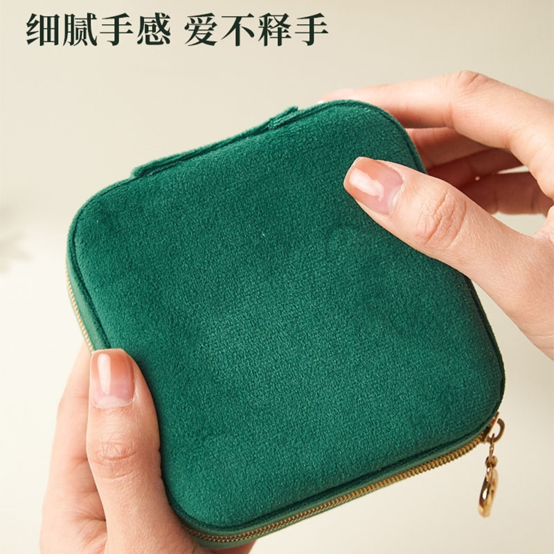 时光旧巷珠宝首饰盒小型便携旅行精致高档新款耳钉耳饰项链戒指饰品收纳盒
