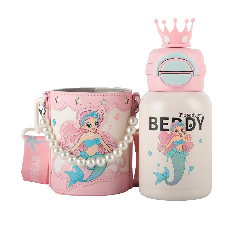 杯具熊 美人鱼RT111-600 保温杯 600ml 粉色