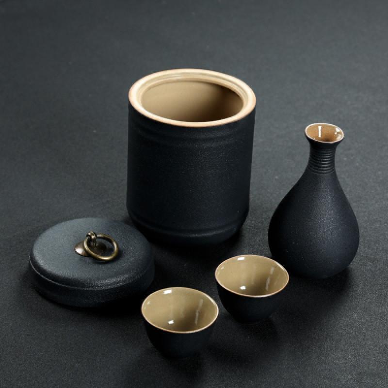 陶瓷家用温酒壶黄酒加热烫酒器暖酒壶白酒酒杯煮酒器酒具套装半斤