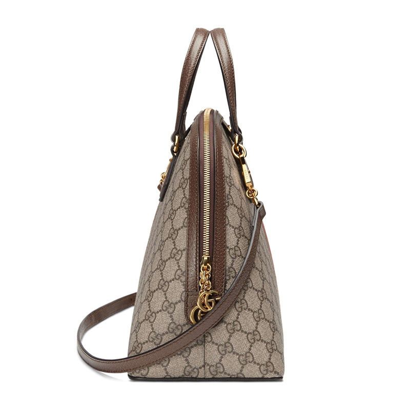 GUCCI 古驰 女士米色配乌木色帆布单肩包斜挎包 524533-K05NB-8745