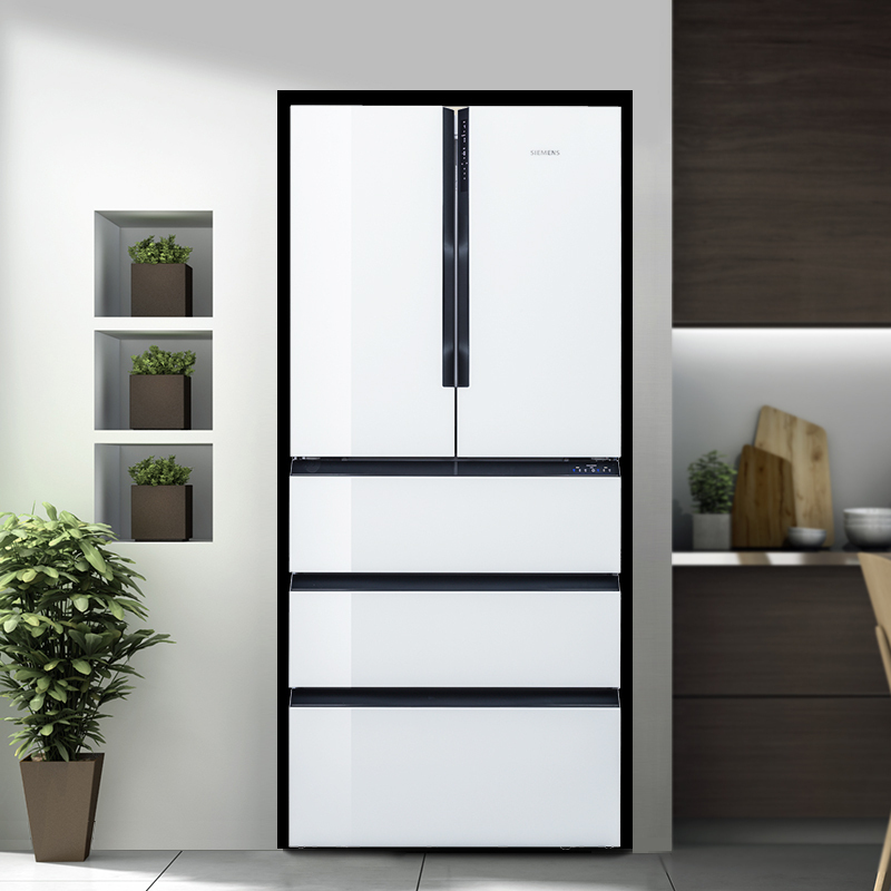 西门子BCD-491W(KF86NAA21C) 491升 多门冰箱 零度保鲜 玻璃面板高清大图