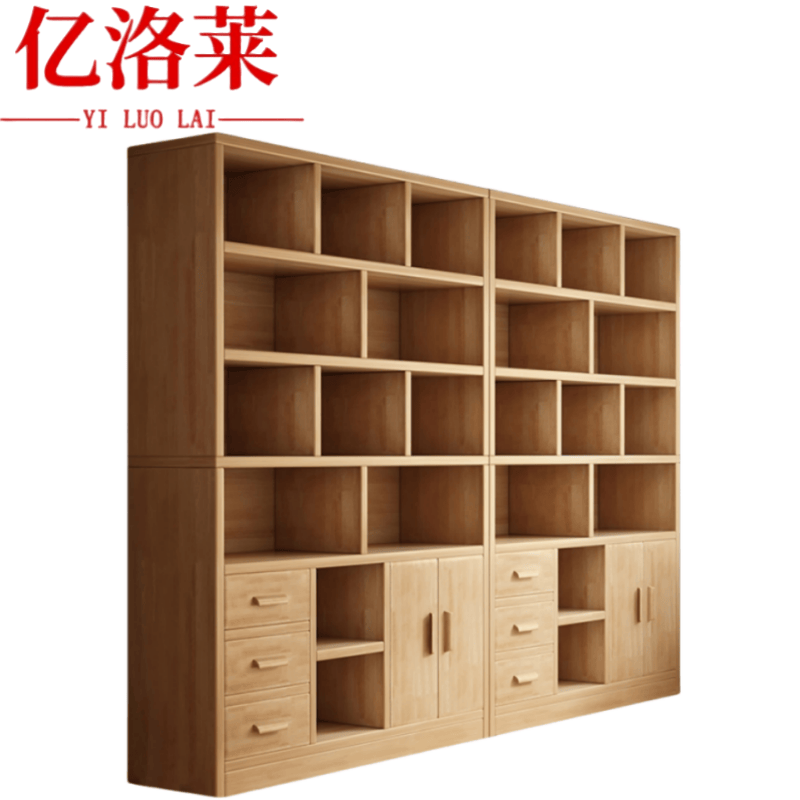 亿洛莱 六抽四门书柜 240*30*180cm 个