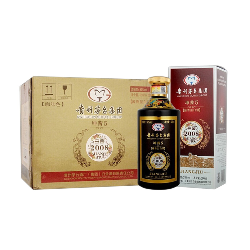 贵州茅台集团 白金酒2008 坤酱5 53度 500ml 单瓶装 酱香型 白酒