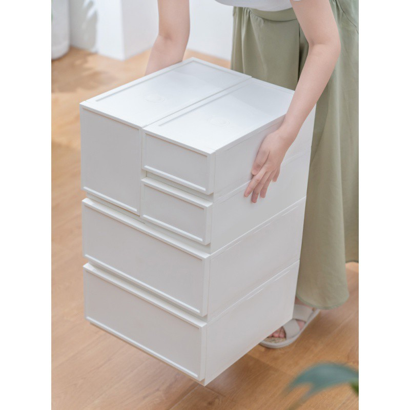 衣服收纳箱抽屉式收纳盒衣柜整理箱塑料衣物储物内衣收纳柜子三维工匠
