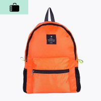 新款轻便大容量超轻防水旅游折叠户外双肩包休闲旅行学生背包男女NEWLAKE 075款橙色