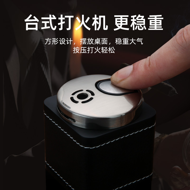 优利德(UNI-T) 百诚正品烟具大气精品金属台式打火机烟灰缸创意礼品套装金属台式800g高清大图