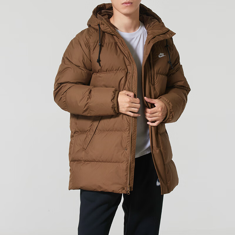 耐克(NIKE)羽绒服男装新款运动服户外出行时尚潮流防风保暖羽绒外套IB2976-010 ZP IB2974-235/棕色 3XL