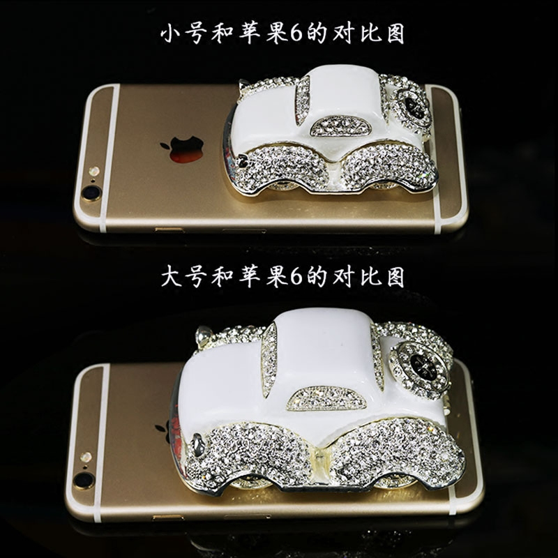 高档镶钻合金车模摆件汽车香水座式车载车内饰品摆件个性创意可爱