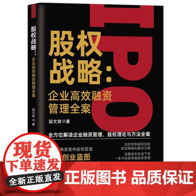股权战略:企业高效融资管理全案 段文琦 中国商业出版社 正版书籍