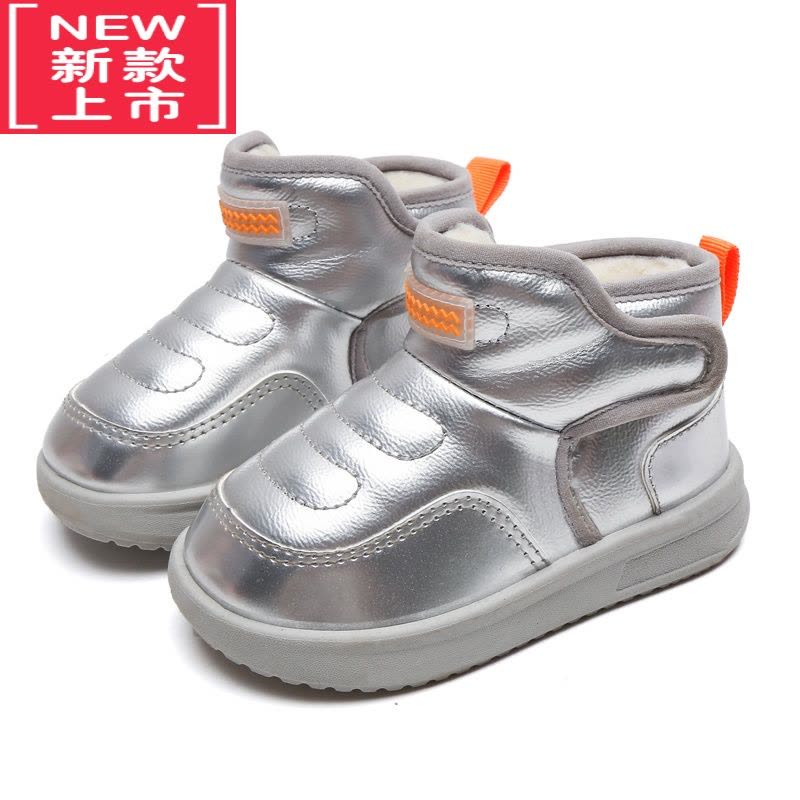 可莉允冬季加绒宝宝雪地靴加厚女童短靴男童棉鞋防水防滑婴幼儿小孩鞋子图片