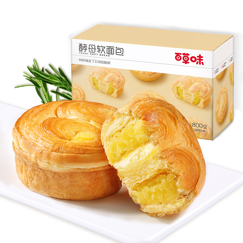 百草味酵母软面包800g高清大图