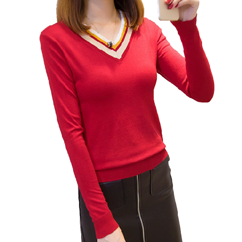 女2018新款 chic罩衫薄款复古小清新毛衣甜美粗线套头毛针织衫