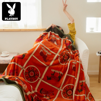 花花公子(PLAYBOY) 轻奢法兰绒毛毯被子加厚办公室盖腿毯子秋冬季防静电珊瑚绒双面法莱绒单人宿舍学生毯垫牛奶绒儿童毯