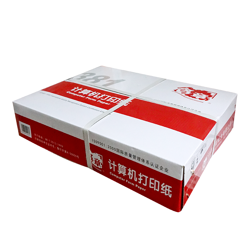 【精选】含章 381 电脑打印纸 381-4 四联无等分 全白