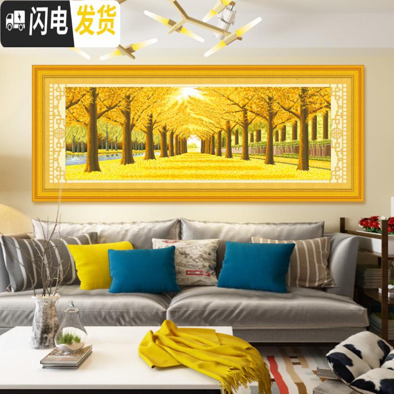 三维工匠十字绣2019新款绣5D钻石画满钻金满地钻石绣点钻贴 钻石画满钻[250*100厘米]AB彩钻[尺寸越大越好看]高清大图