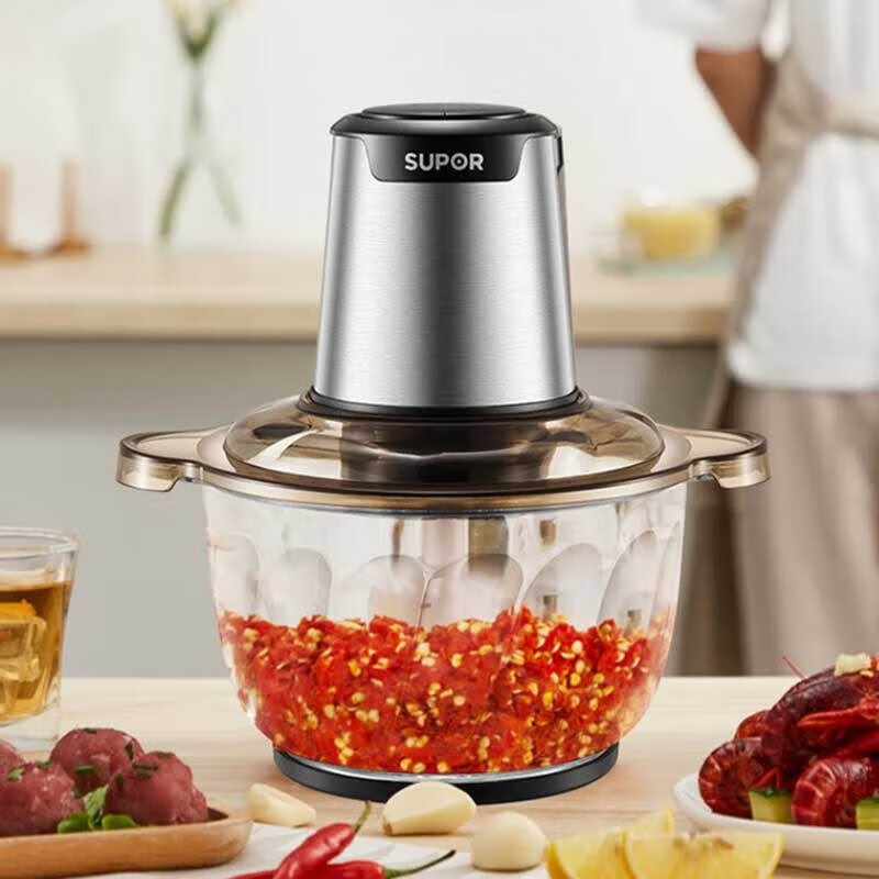 苏泊尔(SUPOR)绞肉机家用婴儿辅食机多功能电动搅拌机碎肉机绞馅机料理机两档调节JRD01-300