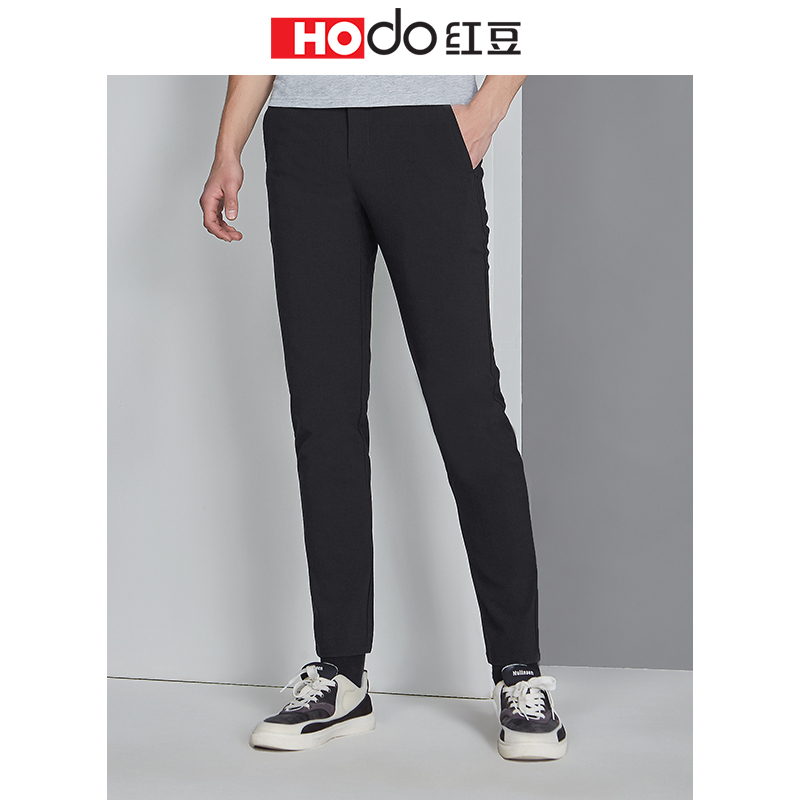 HODO红豆男装 男士卫裤 秋季时尚简约松紧抽绳微垮弹力休闲裤运动卫裤男