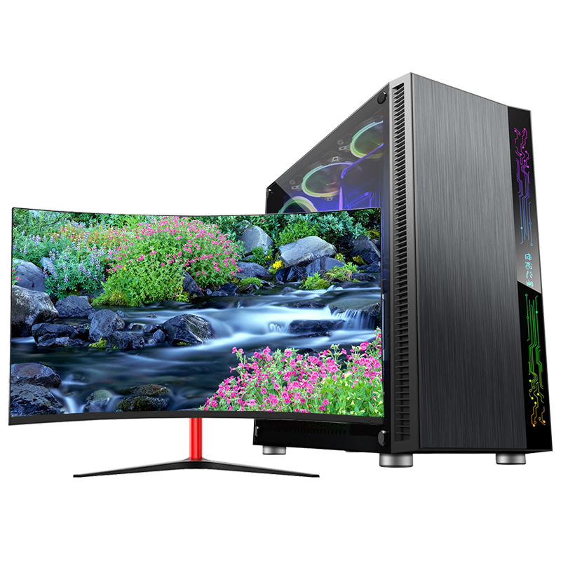 世纪之星 酷睿i5四核/GTX1050 4G独显/16GB内存/256GB固态 家用办公 游戏电脑 台式机 台式电脑 DIY组装机 组装电脑 电脑主机+27英寸显示器全套