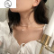 JiMi小众设计感高级双层珍珠项链女款轻奢时尚气质2023新款锁骨链