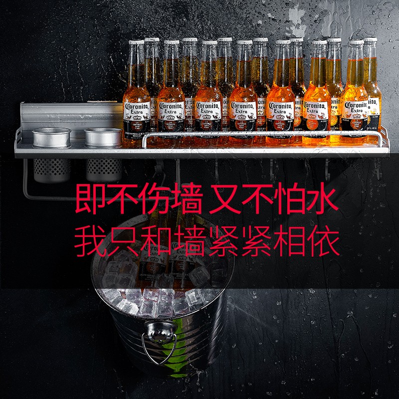 免打孔厨房置物架壁挂式家用大全收纳架调料挂架刀架用品用具厨具收纳层架 三维工匠高清大图